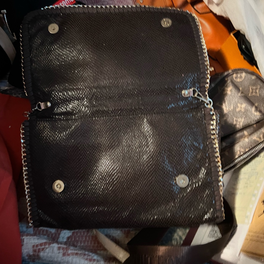 Crossbody chain , snake skin pattern